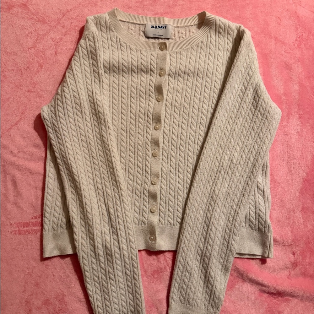 Old Navy cardigan Cream Cable Knit Cardigan